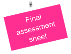 Final assessment sheet